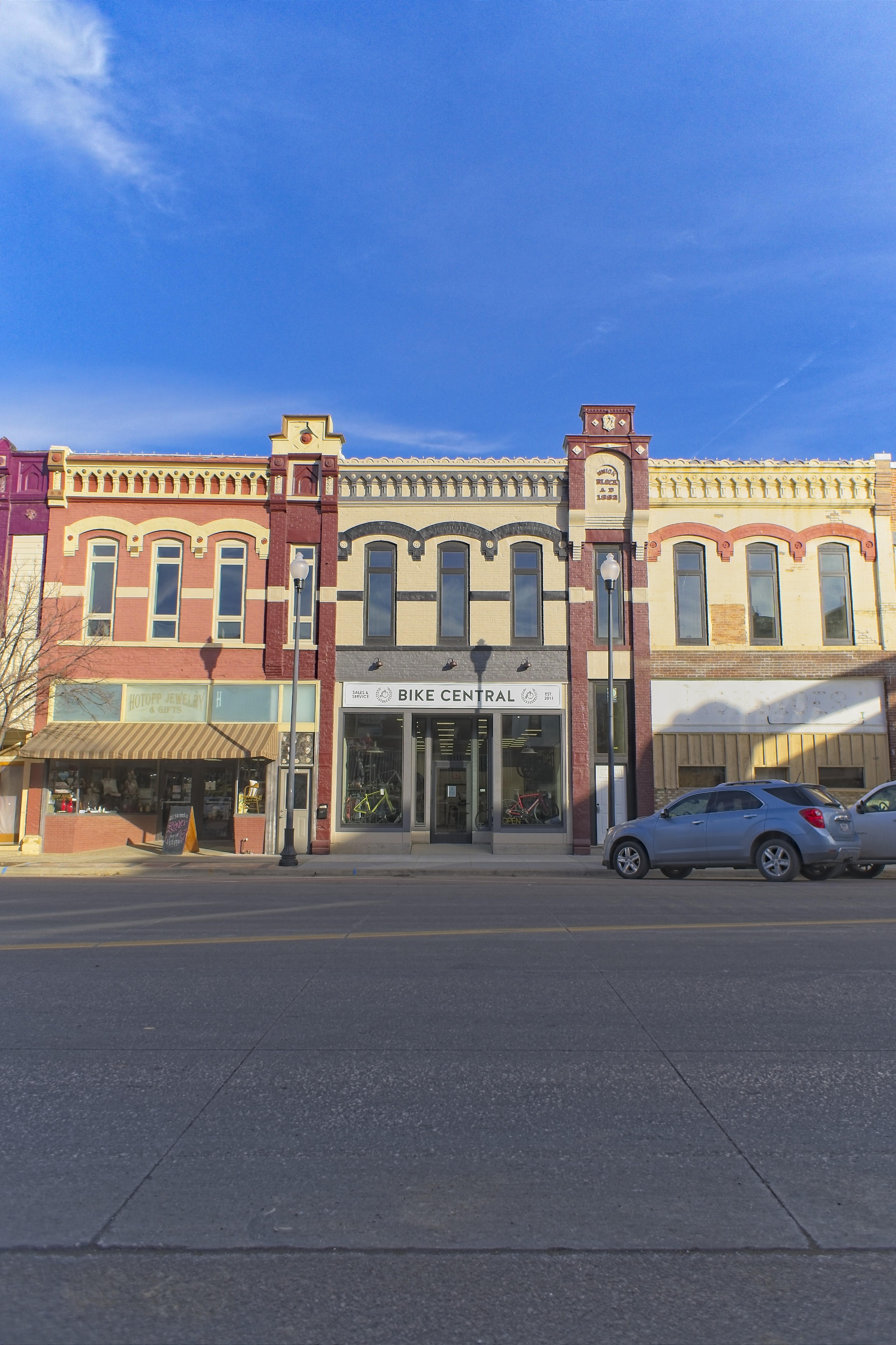 Bike Central storefront in Le Mars, Iowa