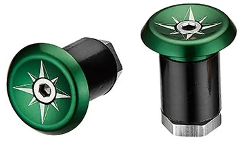 Ciclovation Vortex Lock-in End Plugs in Green w/ Compass Pattern