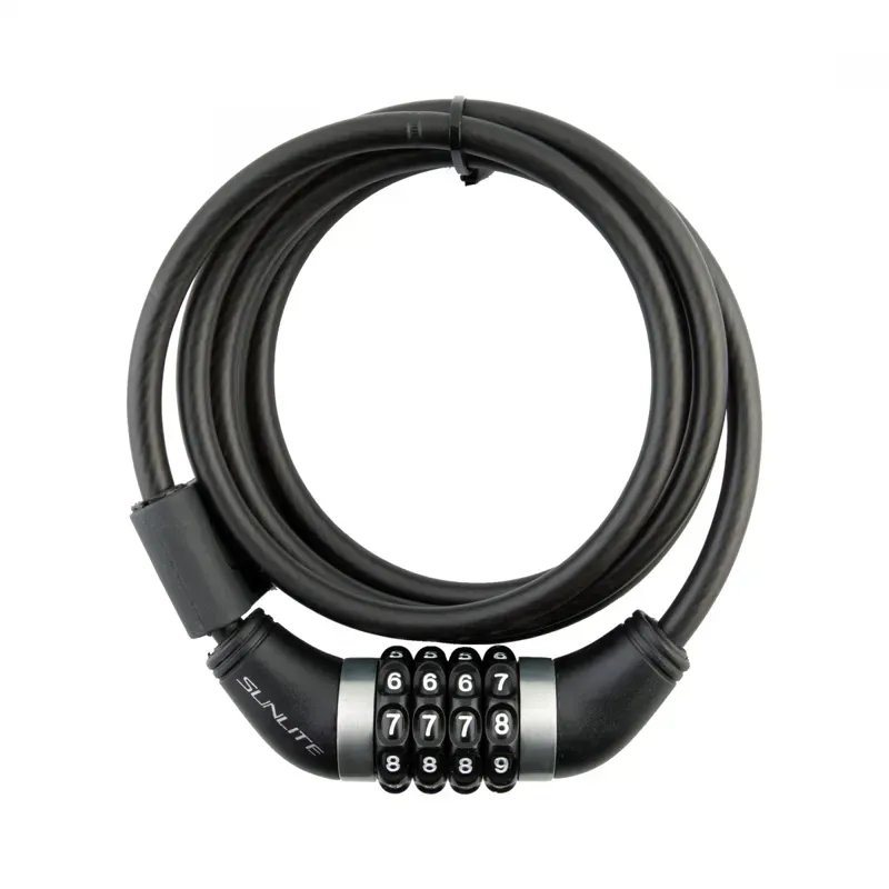 Sunlite 8mm 6-feet Cable Combination Lock in Black