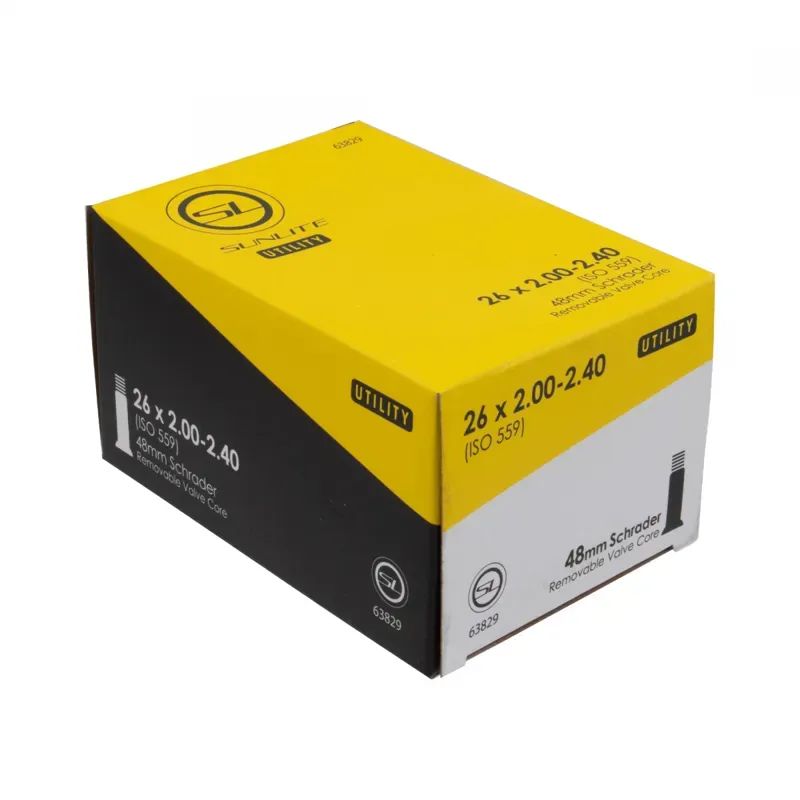 Sunlite Utili-T Schrader Valve Inner Tube - 54mm 26x2.00-2.40
