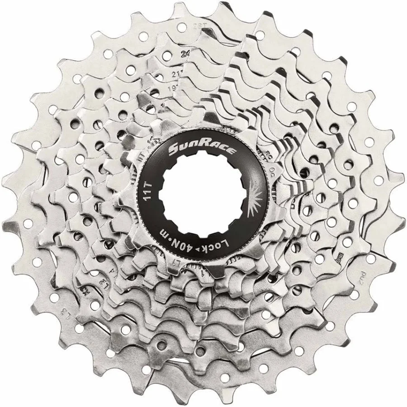 SunRace RS1 10-Speed Road Bicycle Cassette 11-32T Metallic Silver